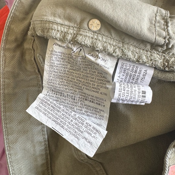 Zara Green High Waist Shorts Vintage Style - Picture 16 of 16